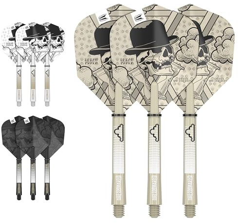 Target Darts Dimitri Van Den Bergh Ink Design No.6 Dartflüge Schäfte Vorbauten - 3er Pack