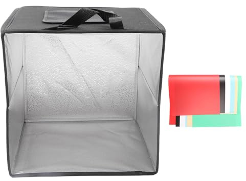 Mini Scatola Luminosa per Studio Fotografico da 30 Cm LED Kit Tenda da Tiro Pieghevole Portatile per Studio Fotografico per Piccoli Oggetti Tessuto Impermeabile con 6 Sfondi