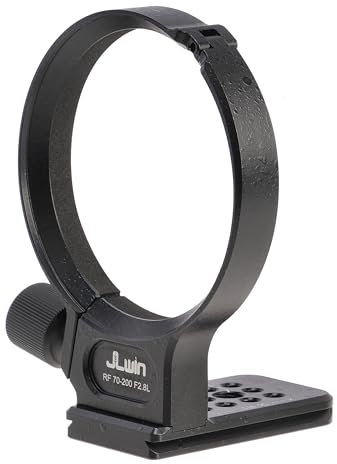 Hersmay Collier de serrage pour trépied en métal 82 mm pour Canon RF 70-200 mm F2.8L est USM Télézoom avec vis 1/4 et 3/8 Plaque de dégagement rapide pour trépied Acra Swiss