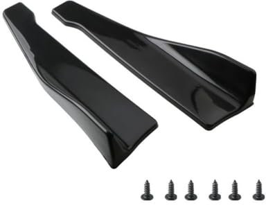OscitY 2PCS Auto Stoßstange Hinten Wrap Winkel Seitenschweller, Für BMW 3 Series F30 E90 E92 E93 2013-2016 Heckspoiler Diffusor Spliter Kollision Vermeidung Schutz,A/Black-48CM