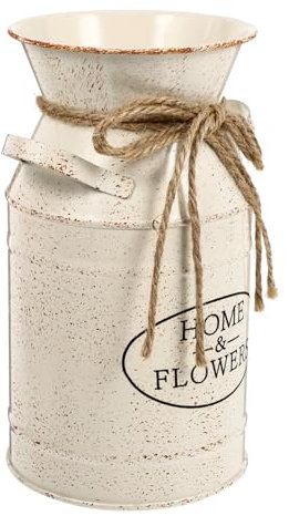 FUNOMOCYA Seau De Jardin Fer Poignée Pot à Fleurs Vintage Style Campagne Ornement pour Balcon Bureau Ou Maison Accessoire De Plantation Beige