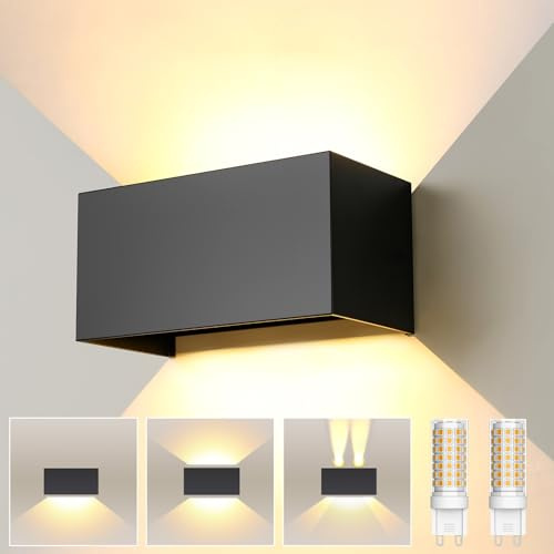 ENCOFT 24W LED Wandleuchte Innen Außen Austauschbarer G9 Aussenlampe Wand