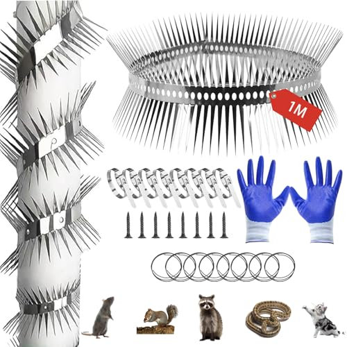 CWENDANER Repellente per Martore, Tubo di Protezione Dalle Martore in Acciaio Inossidabile da 100 cm, Protezione per Martore, può Essere Tagliata, per la Casa, Grondaia, Albero