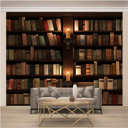 WYXWZ Papier Peint Panoramique Trompe l'oeil 3d Chambre Adulte Enfants Art Papier Peint Intissé Mural Moderne Toison Salon Chambre à Coucherr Salle L 200cm x 140cm (Largeur x Hauteur) Bibliothèque