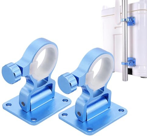 Rukjmqi Patio Umbrella Holder,2X Adjustable Canopy Stand Connector Clamp | Boat Rod Holder Mount Bracket Connector for Camping, Beach, Outdoor, Fishing, Balcony