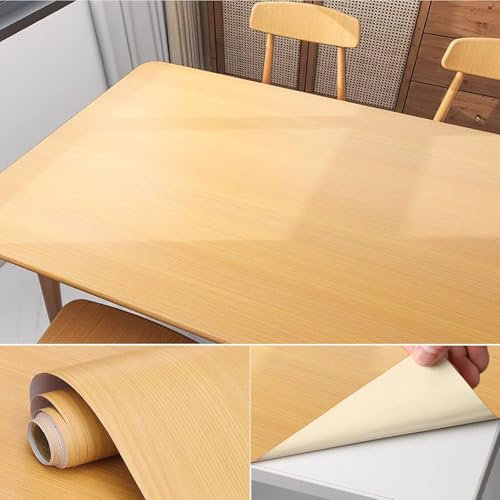 Adesivi anti-olio da cucina, pellicola autoadesiva effetto legno for tavoli, pellicola decorativa e protettiva in vinile for mobili impermeabile da 0,23 mm di spessore(Option 10,90x300cm(WxL))