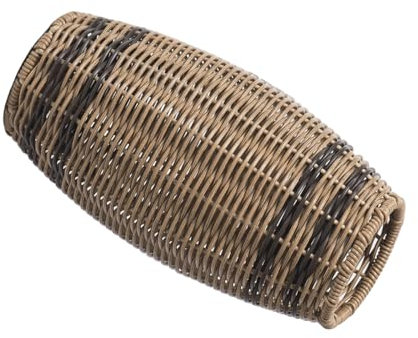 Gelber Rattan-Look Pflanzenhalter Trockenblumenkorb für Innen- und Außendekor, stilvolles Tischzubehör für Pflanzen