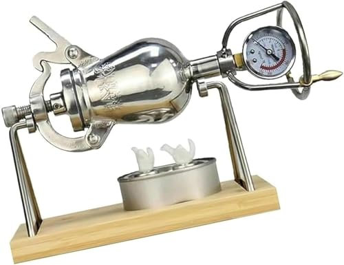 Máquina Tradicional China de Palomitas de maíz de Acero Inoxidable 304 con manómetro y válvula de Alivio de presión, Manual para Uso doméstico (330 ml)