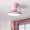 LJX 60cm Ventilador de Techo Sin Aspas con Luz Infantil 6 Velocidades Motor Dc Silencioso Temporizador Aspas Retráctiles Lámpara Ventilador Niñas para Dormitorio Infantil Cocina, Rosa