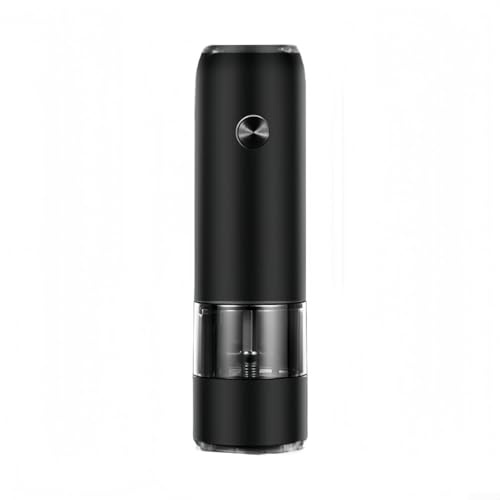Macinaspezie elettrico ricaricabile con impostazioni di grossolanità regolabili, ricarica USB e design efficiente per macinare le erbe (nero)