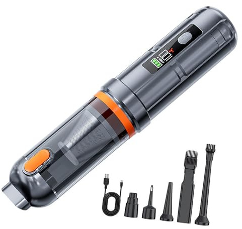 Aspirateur sans fil et souffleur d'air multifonction pour intérieur de voiture avec écran LCD