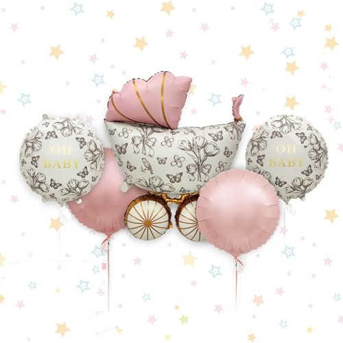 Babyparty Deko Mädchen, Rosa Gold Baby Shower Deko, Baby Party Dekoration Neutral, Gender Reveal Party, Oh Baby Deko, Luftballons für Girl Deko