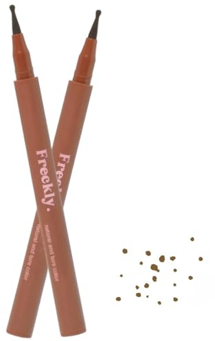 Bploar fräknare stift 2 stycken naturliga fläckpennor för enkla fräknar, hållbara och vattentäta sminkverktyg för en riktig fräknar-look (02#)