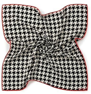 VIVISENCE Foulard Femme En Soie Naturelle, Carré De Soie 14 Momme, Bords Roulottés À La Main