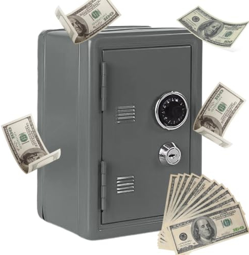 Barnkassa | Kid's Metal Money Cash Box | Anti-Fall Pengaförvaring Box