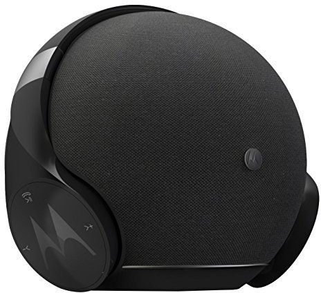 Motorola Sphere+ | Set 2-en-1 Haut-parleurs et Casque stéréo avec Bluetooth | Oreillette et kit Mains Libres | Alexa, Siri et Google Now | Noir
