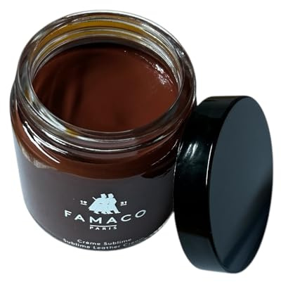 Famaco - Crème Sublime 100 ml - LONDON FONCE - Cire d'Abeille, Cire de Carnauba & Huile d'Argan - Recolore et Hydrate le Cuir - Redonne de la Brillance