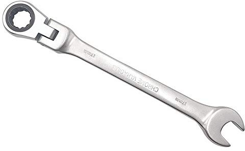 zatyorg Ratchet Spanner,Steel Ratcheting Combination Wrench, Polished Chrome Finish DIY Hand Tools Ratchet Spanner Set (17mm)