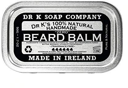 Dr K Soap Company Balsamo per barba – Zero – neutro – 50 g di balsamo per barba – ingredienti naturali al 100%
