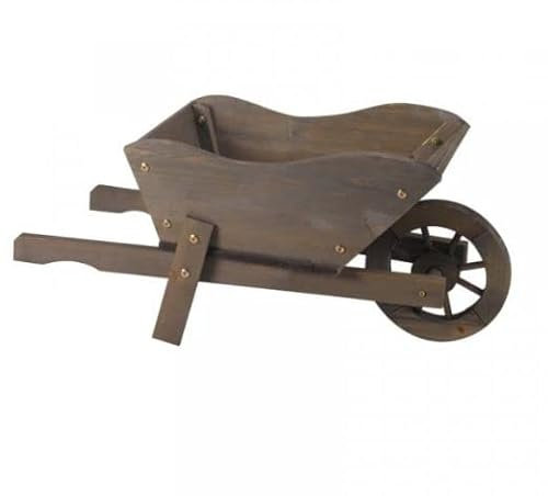 Smart Garden Woodland Wooden Wheelbarrow Slate Grey Planter 70x32cm