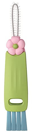 Luojuny Brosse de Nettoyage de Bouteille de ménage, Brosse de Nettoyage Facile à Nettoyer pour Usage Quotidien Vert