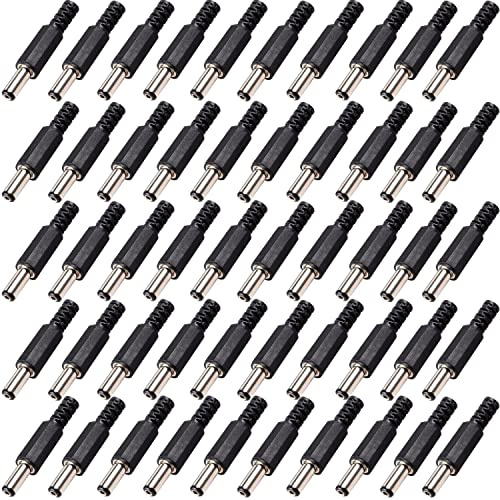 RUNCCI-YUN 50 Pezzi 12V connettore 5.5mm x 2.1mm Connettore Alimentazione DC Adattatore Spina DC Connettore DC Maschio Femmina Connettore Jack per Lettori Multimediali