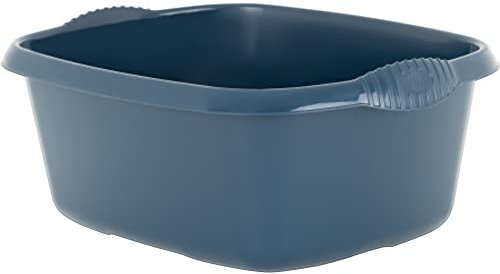 Navy Blue Rectangle Washing up Bowl Dishes Cutlery Sink 12L Large Kitchen Bowl for Sink
