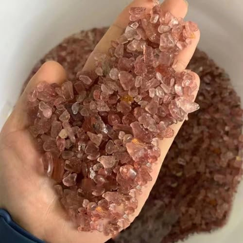 Wambere 100g 5mm-7mm Kleinkörniger Kieskristall,Farbsteine Kleiner Dekorativer Kies,Bastelkies Gartenkies Aquarienkies Kieselstein Zierkies Entmagnetisierungsstein für Aquariendekorationen,Rosa B