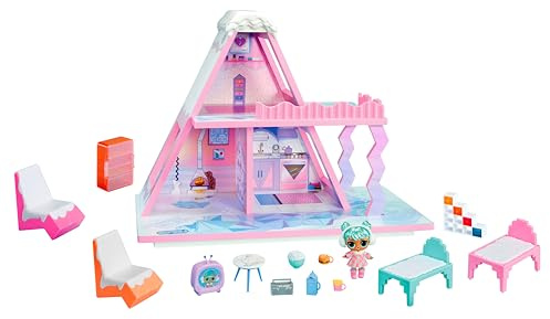 L.O.L. Surprise! Winter Snow Chalet mit Tot - aus Echtem Holz, 15+ Überraschungen, mit Einer exklusiven Puppe, Geschenk für Kinder ab 4 Jahren