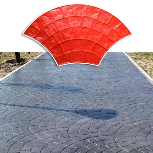 Moldes Hormigón Impreso Estera Concreta Formada Sector del Sello de La Textura, Cojines Decorativos del Poliuretano de La Impresión del Cemento de Piedra, Moldes para Sellos de Hormigón de Pizarra ( C