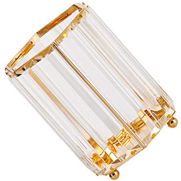 NUOBESTY Glass Nordic Vase Stifthalter Glas Sechseckiger Organizer Für Schreibtisch Und Kosmetik Praktische Aufbewahrung Für Bleistifte Eyeliner Und Mehr