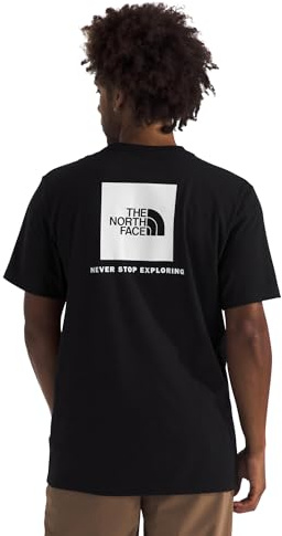 The North Face Men's Core Box NSE Short Sleeve Tee - Classic Logo Graphic Tee, Soft Cotton Fabric, Regular Fit, TNF Black/TNF White, Medium