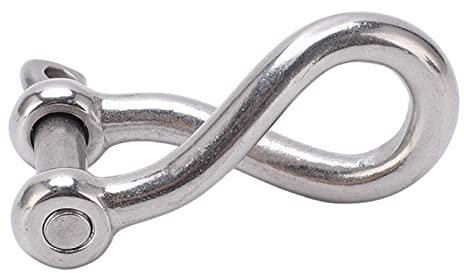 Yuecoom Grillo twistato, grillo twistato di Grado Marino, grillo di Ancoraggio twistato in Acciaio Inossidabile per Sollevamento, Navi, Protezione di Sicurezza per Nuove Energie, campi da