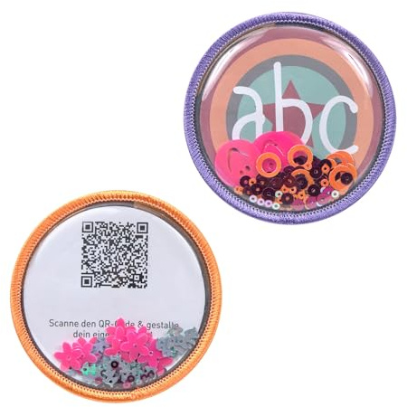 LÄSSIG Set di ciondoli e toppe (2 pezzi) con bottoni a pressione/School Patches lavender/peach