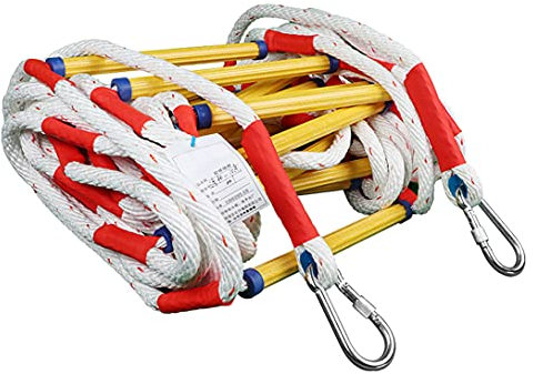 Rope Ladder,Safety Ladder,Window Ladder Fire Escape,Emergency Climbing Rope Ladders with Carabiners,for Indoor or Outdoor Play Set/20M