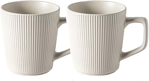 MASHNFDC Kaffeebecher 500 ml, 2 Stück, große Kaffeetasse, Keramik, Moderne Büro-Teetasse, Wiederverwendbare Kaffeetassen Tassen weingläser