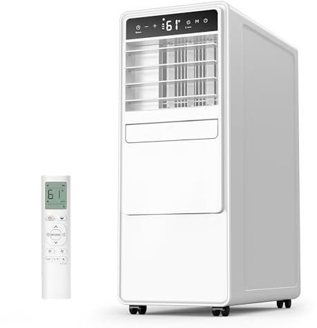 DOMANKI 12,000 BTU Portable Air Conditioner that Cools Up to 550 m². Feet, White