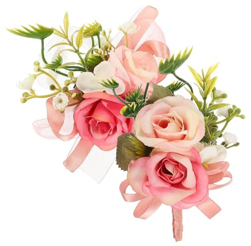 Holibanna 1Satz Dekoratives Blüten Armband Corsage für Hochzeiten Handgelenksblume Ansteckblume für Brautjungfern Festivals Besondere Anlässe