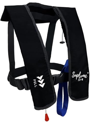 Suplvmc Adult Inflatable Life Jacket/Kayak Buoyancy Vest | Fishing Sailboat PFD Thin Weight Suitable for up to 330 pounds