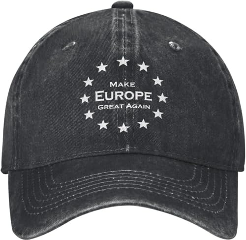 ZNODXFIV Make Europe Great Again Star Casquettes de Baseball Vintage en Détresse Mega EU Snapback Chapeau Unisexe Entraînements en Plein air Chapeaux réglables Casquette Cool