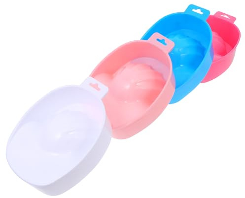 Bol de Manucure Carré Simple en Pp, Lot de 4 Pièces