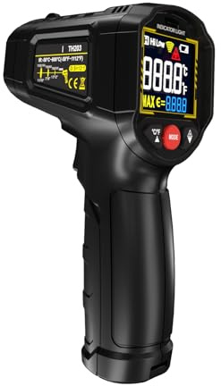 Jiawu Wide Applications of the Digital Thermometer: Various Scientific Experiments Home Kitchens Culinary Applications 12:1 D:S Ratio (Black)