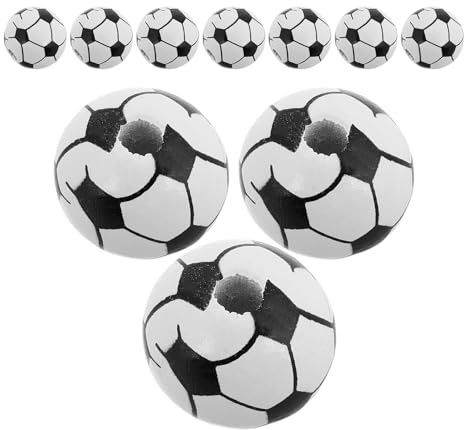 Cabilock 20 Stück Teiliges Holz fußball perlen für DIY Schmuck Bastelmaterial Kreative Armbänder Bastelperlen Sicheres Naturholz für Handarbeit und Bastelprojekte