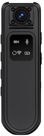 Puthernm Mini Telecamera HD 2K A Infrarossi per Visione Notturna WiFi per Motocicletta, Bici, Auto, DVR con Obiettivo Girevole A 180°, Telecamera per La Polizia