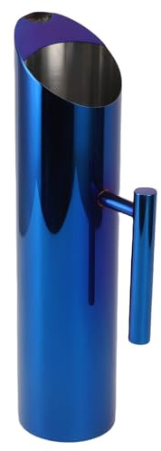 KIMISS Jarra de Agua de Acero Inoxidable con Protector contra Hielo - Jarra de Metal de 2 Litros para Uso Doméstico y en Restaurantes - Contenedor de Bebidas Ideal para Bebidas Frías y Calientes