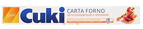 Cuki – Papier Cuisson, ultra anti-adhérent et résistant, idéal pour cuire, en poêle et au vapeur – 6 mètres [12 pièces]