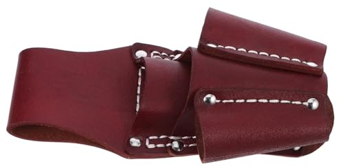 DOITOOL Cowhide Tool Pouch Portable Waist Storage Pouch with 4 Pockets for Repairing Tools Electricians Gardeners Durable Leather Tool Organizer