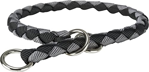 Trixie CAVO Halsband, rund, Stop Pulling, S: 30–36 cm/ø 12 mm, Fuchsia/Graphit, Nylon