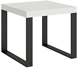 Itamoby, Tecno Ausziehtisch weiß Esche 90 x 90 cm ausgezogen 246