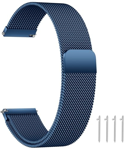 LYYLTX Edelstahl Mesh Uhrenarmband Metall Ersatz Armband Magnetverschluss Smartwatch Schnellverschluss Watch Uhren Ersatzband Für Damen Herren